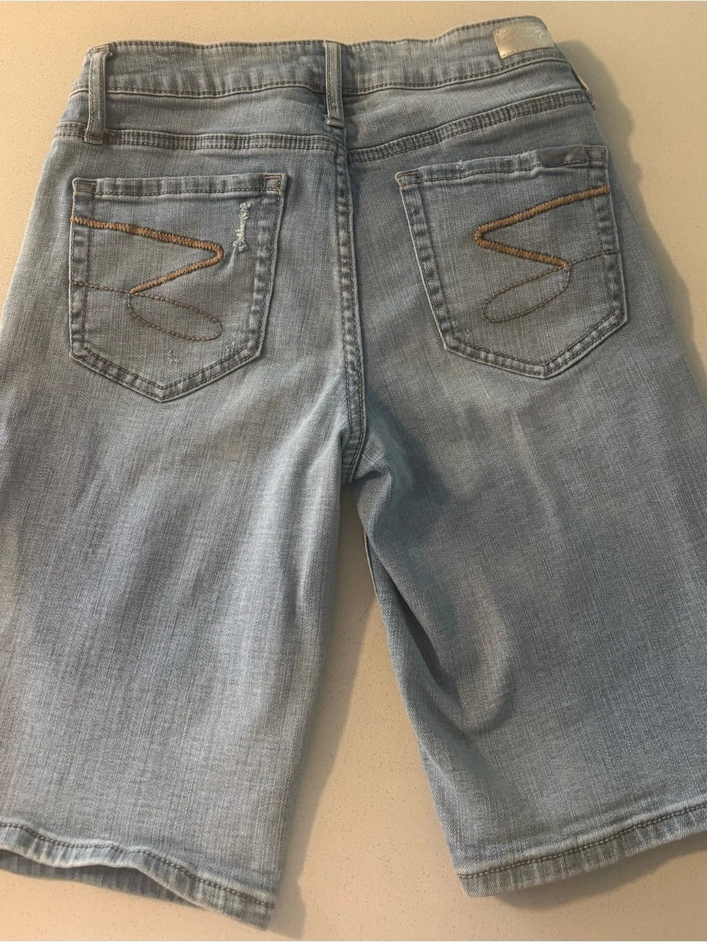 Light Wash Denim Bermuda Shorts W4 New Seven Brand